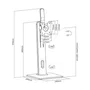 Aisens Soporte de Mesa Pro DT32TSR-063 para Monitor/TV 17-32 pulgadas, Negro